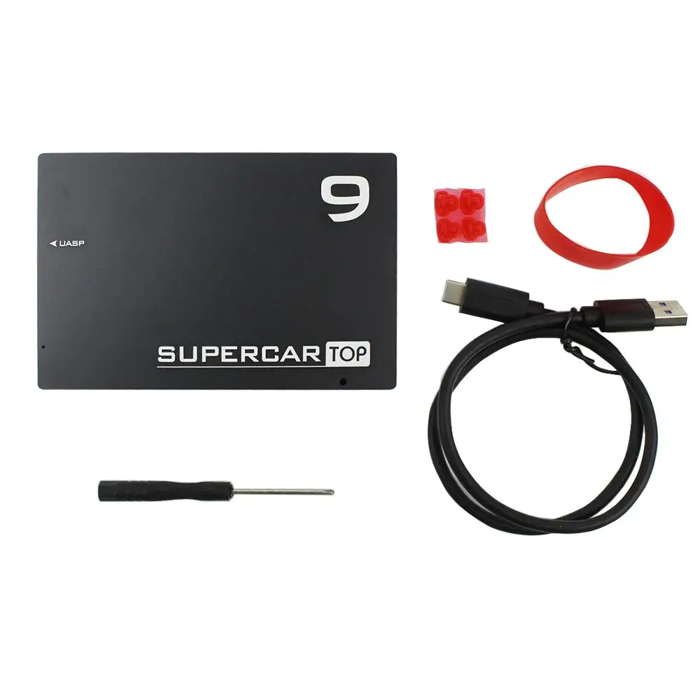 JEYI SuperCar NGFF алюминиевый TYPEC3.1 мобильный SSD Box Optibay чехол SSD TYPE C3.1 JMS583 m2 USB3.1 M.2 PCIE SSD U.2 PCI-E SATA - Цвет: 7-9mm 2.5inch Disk