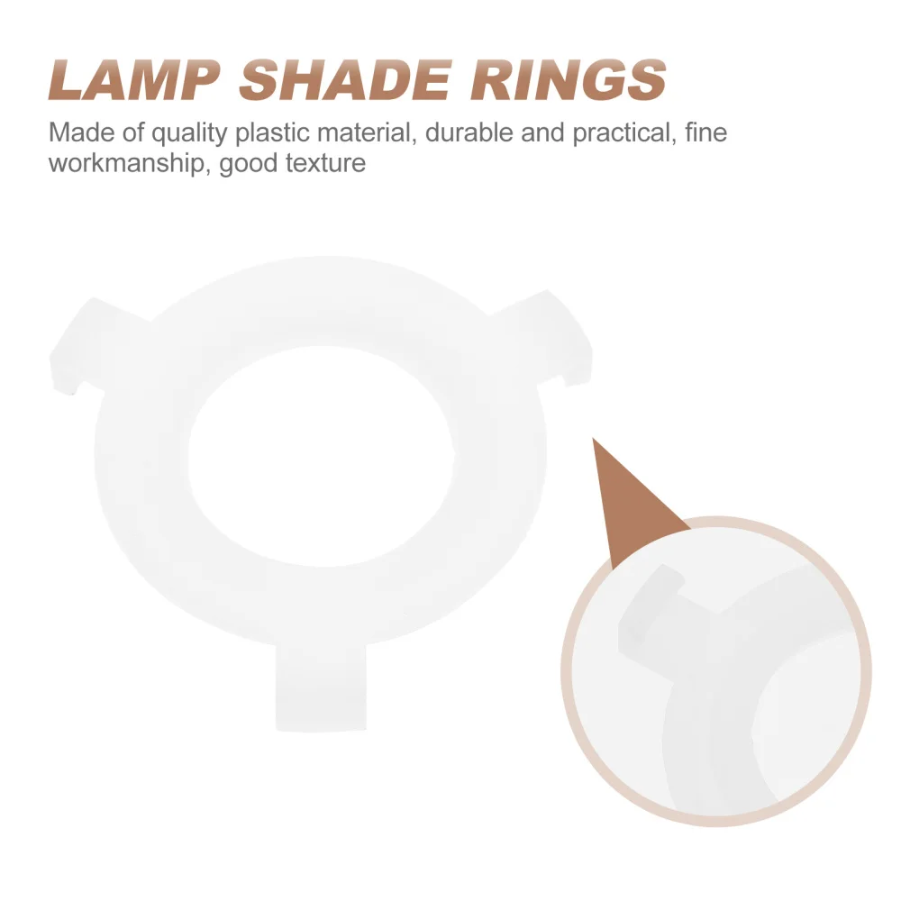 

50pcs E27 to E14 Lampshade Lamp Buckle Conversion Rings Lamp Accessories (White)