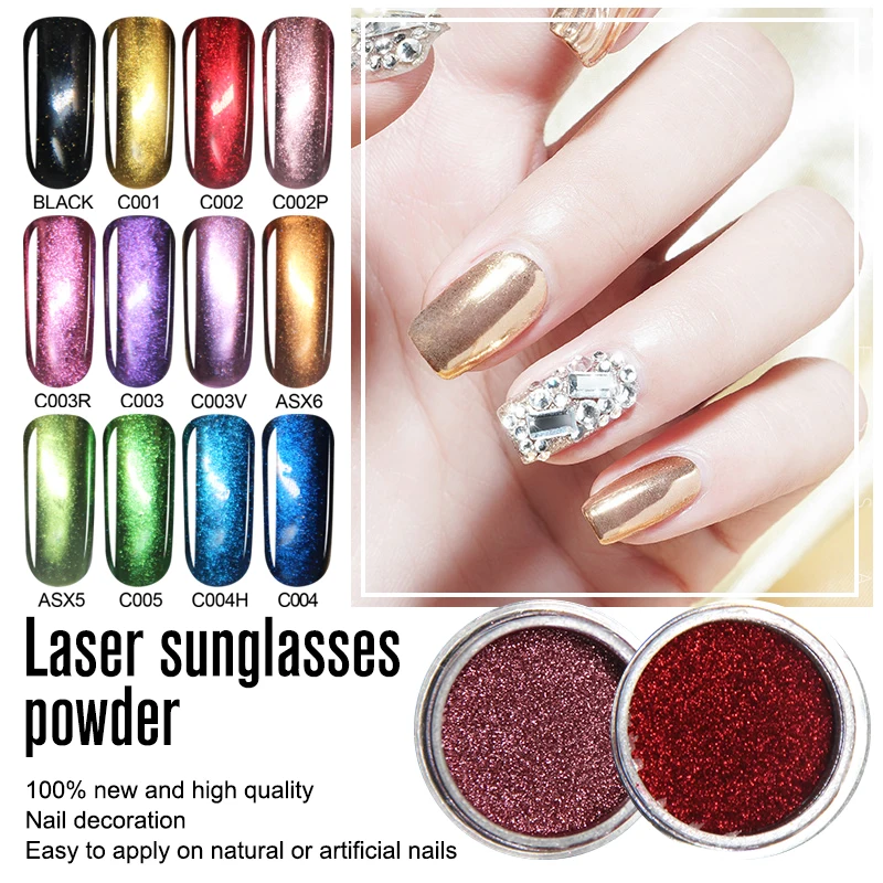 Docaty Bittb зеркальный порошковый хромированный набор глитеров для ногтей пылевые