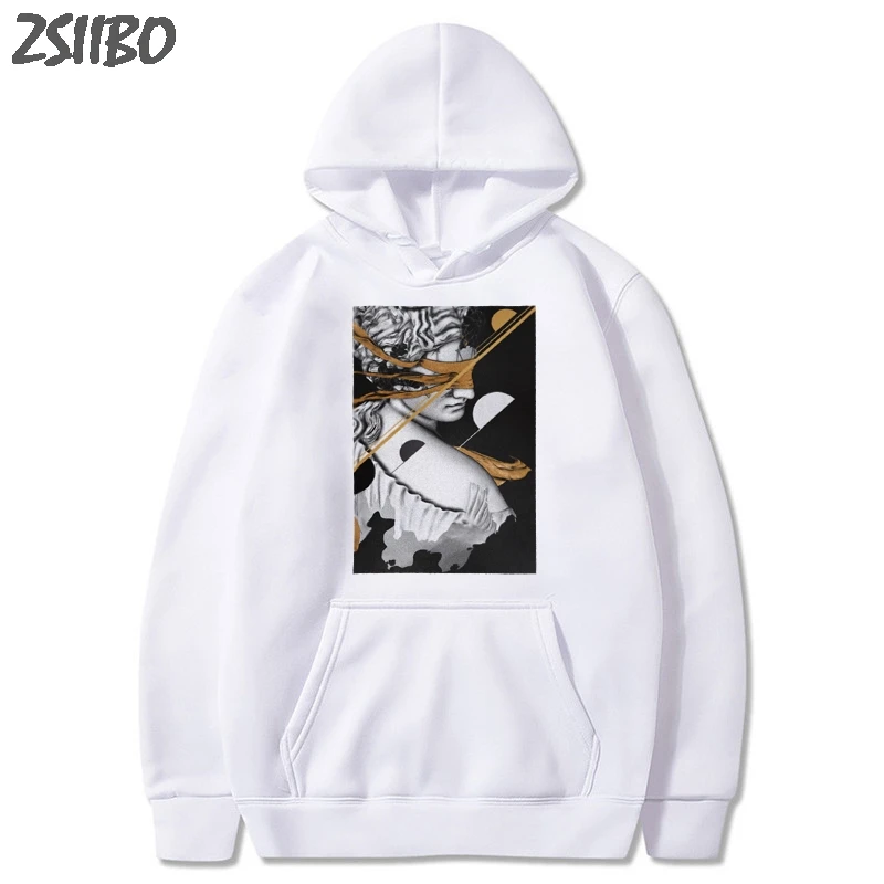 Мужские толстовки унисекс 2019 Толстовка с принтом Микеланджело Давида и статуи