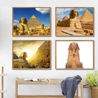 Картина на холсте, египетская пирамида, Сфинкс, египетская известная пирамида, плакаты и принты, картины Land Mark для гостиной, домашний декор