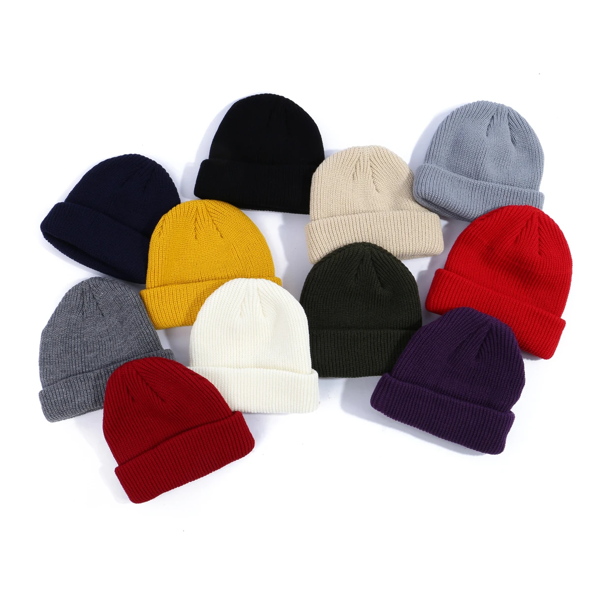 Женская шапка бини одноцветная мягкая осень зима Skullies теплая черный серый
