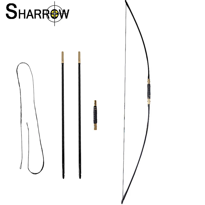 1pc 25-50lbs Archery Recurve Bow Traditional LongBow 170cm Easy Carry Straight Pull Bow For Outdoor Hunting Shooting Accessories