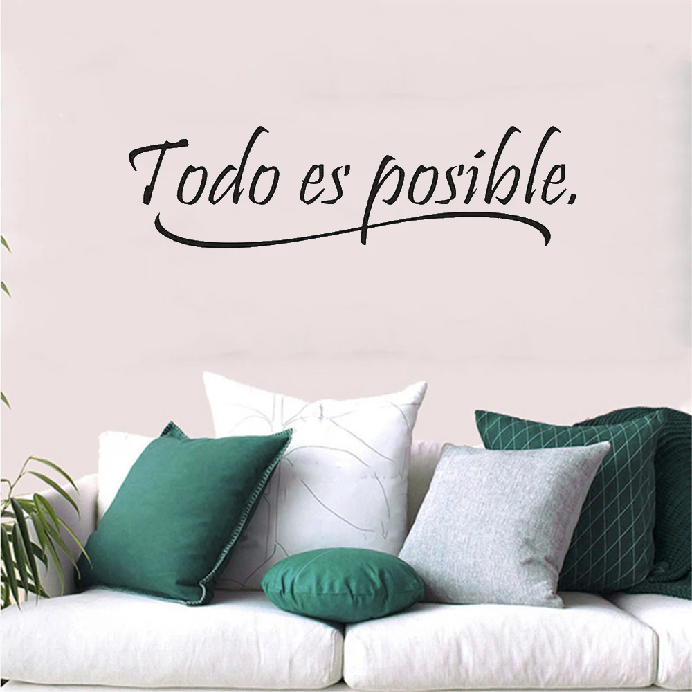 

Spanish quotes wall Sticker words quotes wall decal home decoration for living room bedroom vinyl mural ru4010