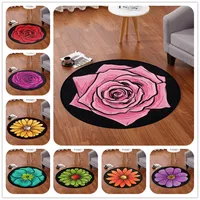 Rose Printen Round Carpet Child Baby Bedroom Game Crawl Large Area Rugs Kids Room For Living Carpets Mat Chair Computer Room Rug