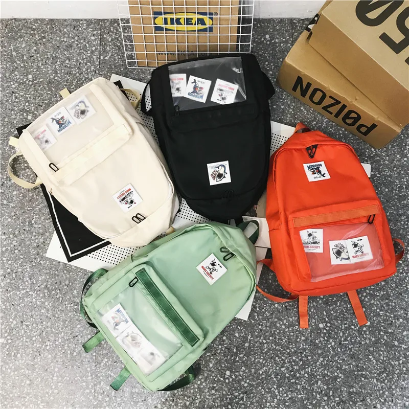

Cute Clear Transparent Boys Unisex Backpacks PVC Cartoon Student Schoolbags Fashion Teenage Girls Bags School Backpack Mochila