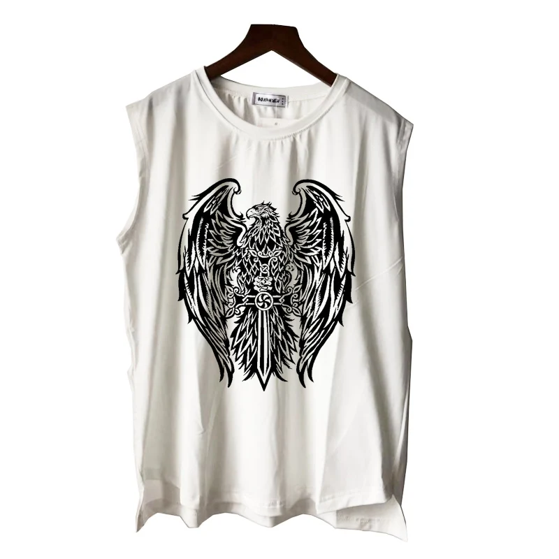 Майка без рукавов для мужчин и женщин Повседневная рубашка в стиле панк хип хоп с