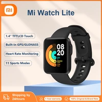 xiaomi mi watch lite bluetooth smart watch gps 5atm waterproof smartwatch fitness heart rate monitor mi band global version