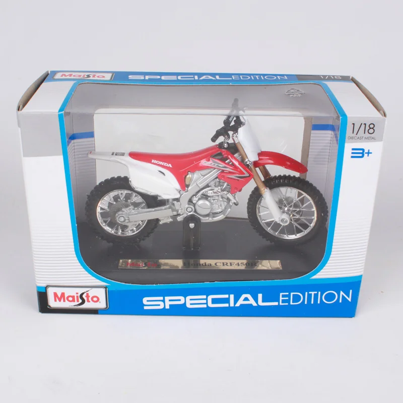Мотоциклы Maisto 1/18 1:18 Honda CRF 450R мотоциклы литые модели с дисплеем подарок на день