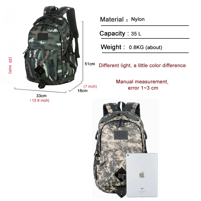 Парусиновая камуфляжная Сумка для кемпинга и альпинизма мужской рюкзак отдыха