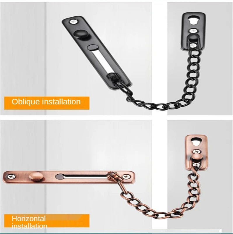 Замок-цепочка для дверей с защитой от кражи замок дома без перфорации |