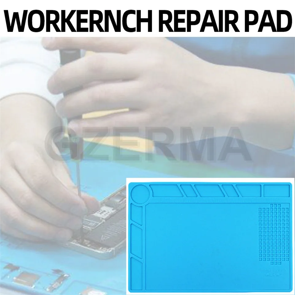 Многофункциональный телефон ПК ремонт компьютера Workbench Pad со шкалой дизайн мульти-сетки винт отверстие силиконовый теплоизоляционный коврик