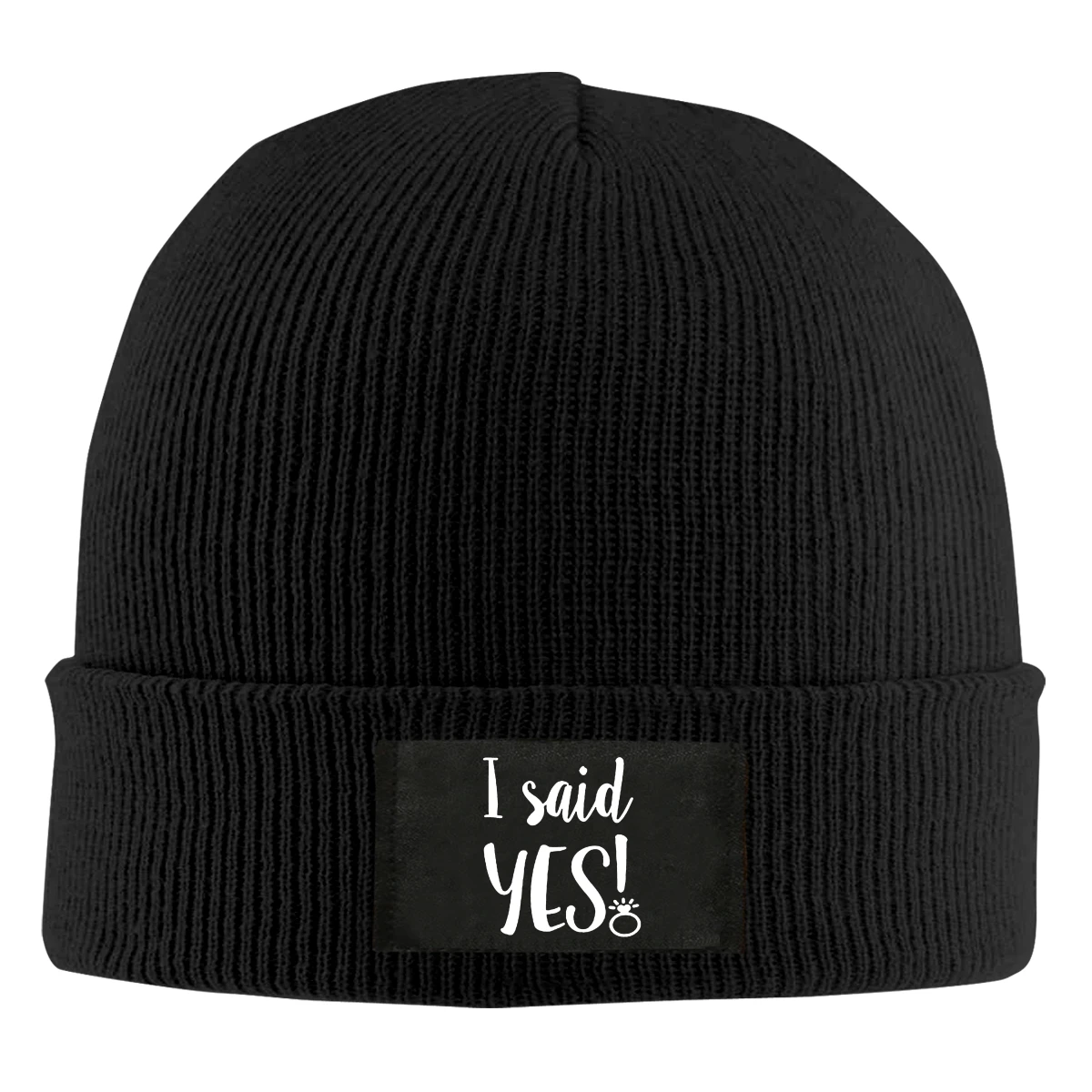 

I Said Yes Beanie Hats For Men Women With Designs Winter Slouchy Knit Skull Cap