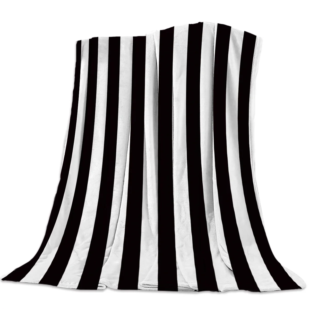 

Einfache Schwarz Und Weiß Streifen Bettdecke Decken Bettdecke Decke Flanell Fleece Hypoallergen Micromicrofiber Dekorative