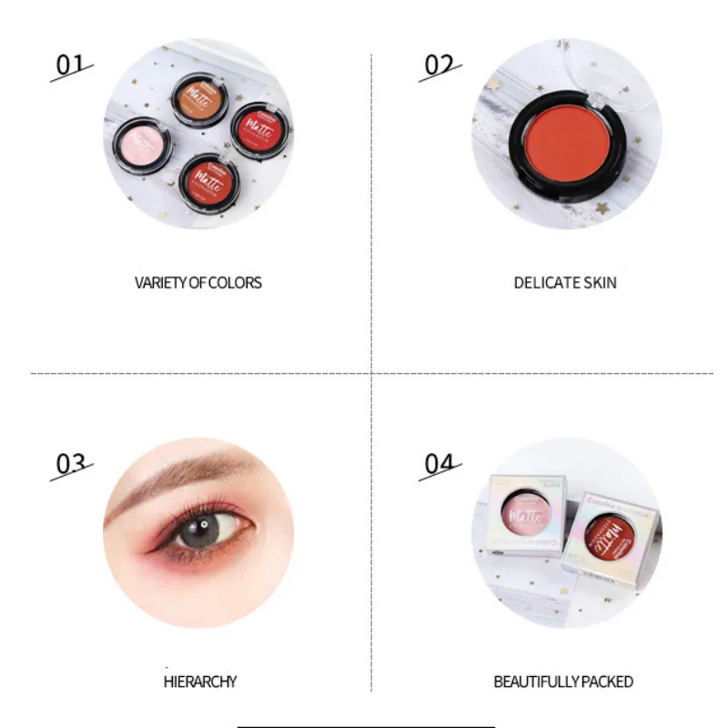 1pc 12 Colors Natural Matte Single Eye Shadow Palette Waterproof Pigment Glitter Eyeshadow Pallete Makeup Cosmetic TSLM2 |