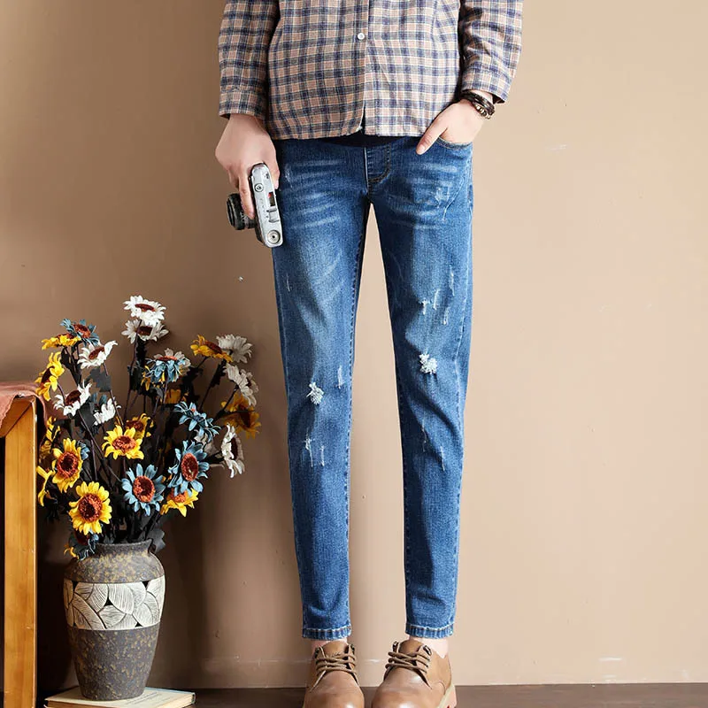 Женские осенние брюки для беременных женские джинсы другая одежда легко L 5XL