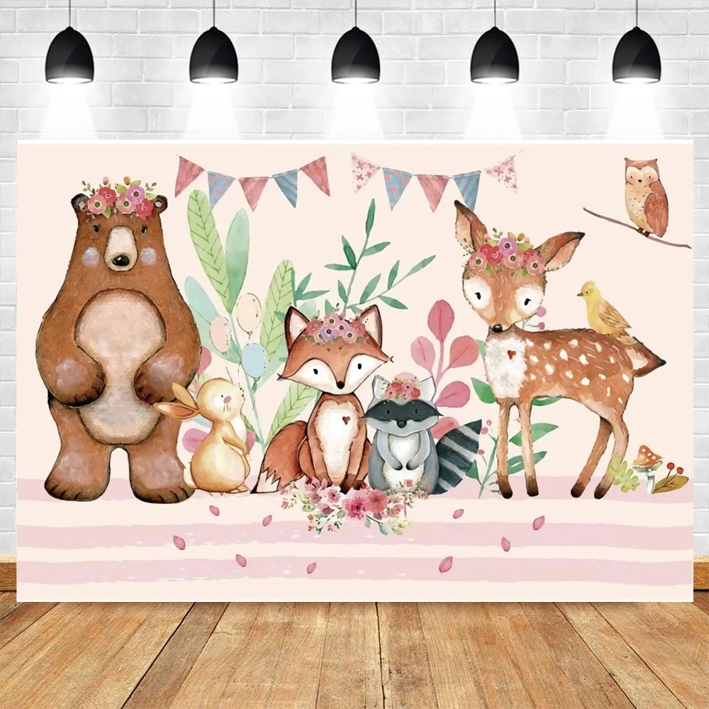 

Фон Yeele Newbron для фотосъемки в честь Дня рождения ребенка, декор в виде диких животных, растений, листьев для студийной фотосъемки