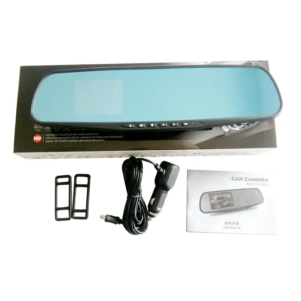 Автомобильное зеркало заднего вида DVR видеорегистратор 1080P HD синий экран 2 8 дюйма