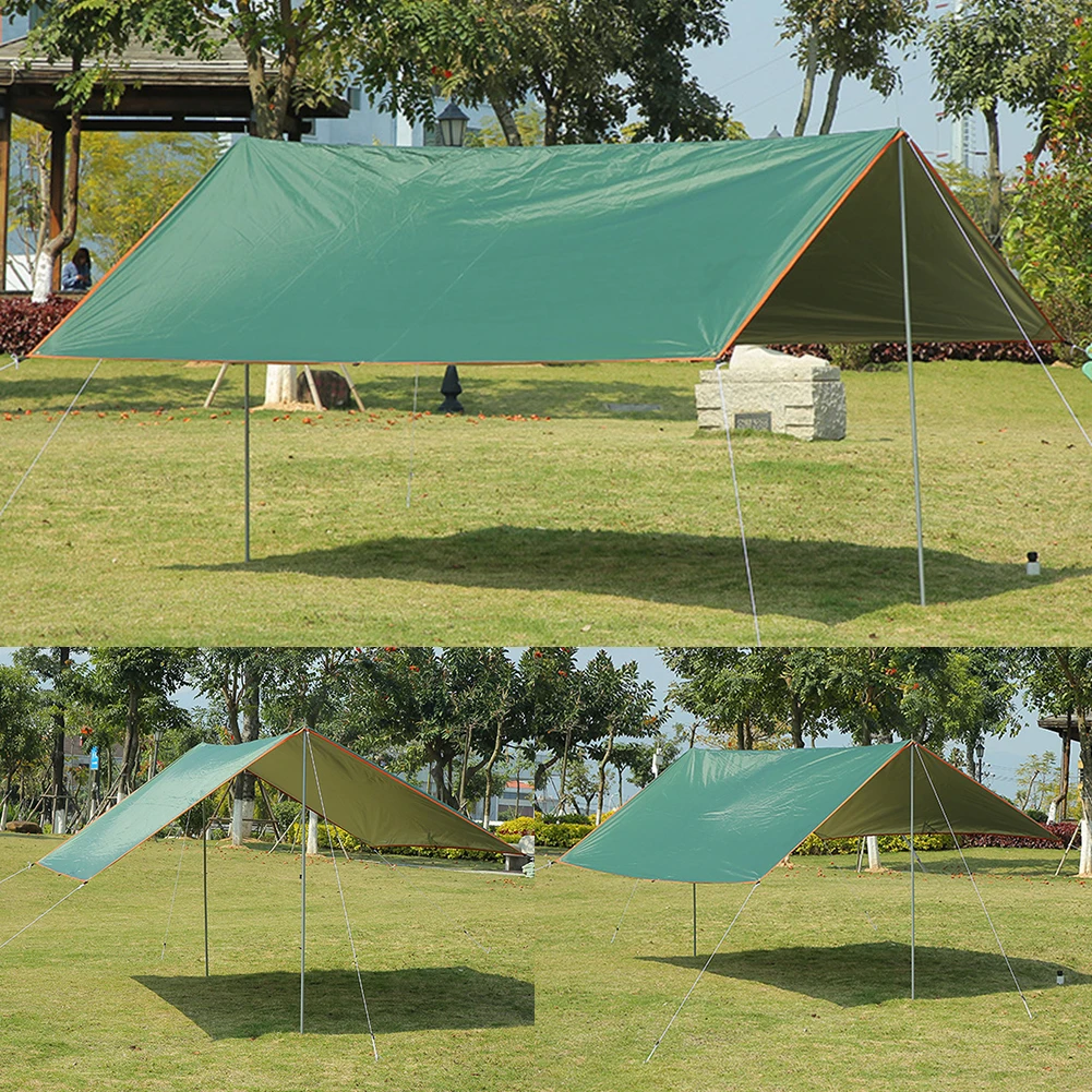 

4x3m 3x3m Awning Waterproof Tarp Tent Shade Ultralight Garden Canopy Sunshade Outdoor Camping Hammock Rain Fly Beach Sun Shelter