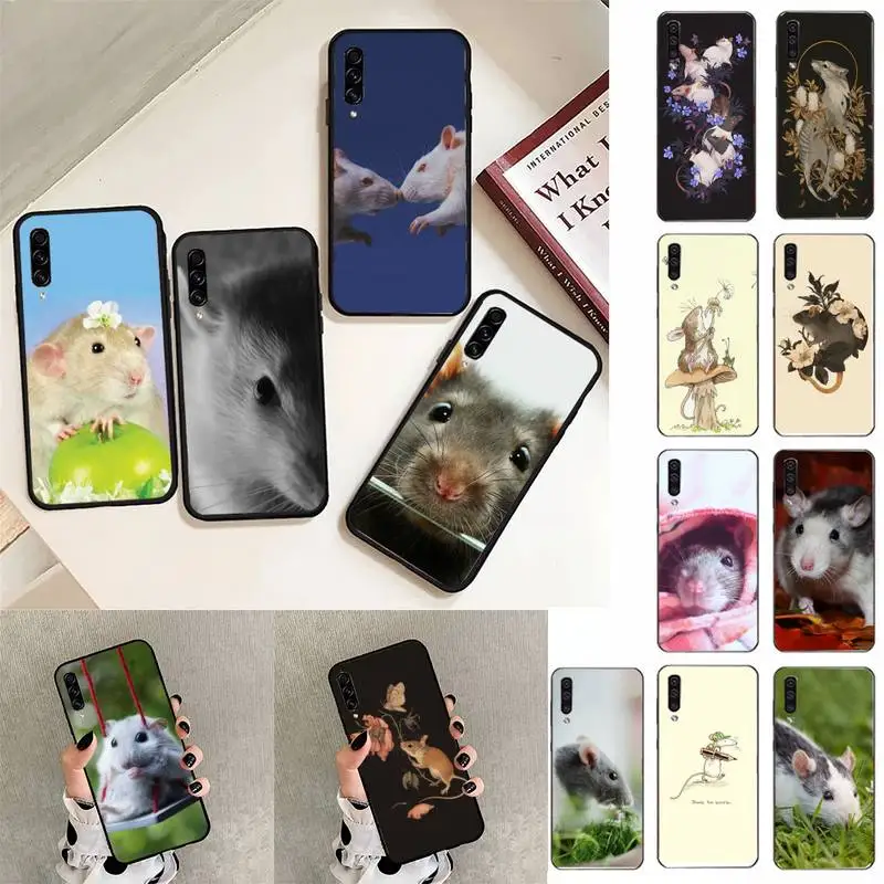 

FHNBLJ Cute Mouse Rat Art Phone Case For Samsung Galaxy A30 A20 S20 A50S A30S A71 A10S A6 plus Fundas Coque