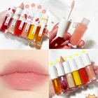 Натуральное растительное блестящее масло для губ, увлажняющее сияющее масло для губ с сухими цветами, питательное масло для губ, кусающий губы пухлый блеск для губ