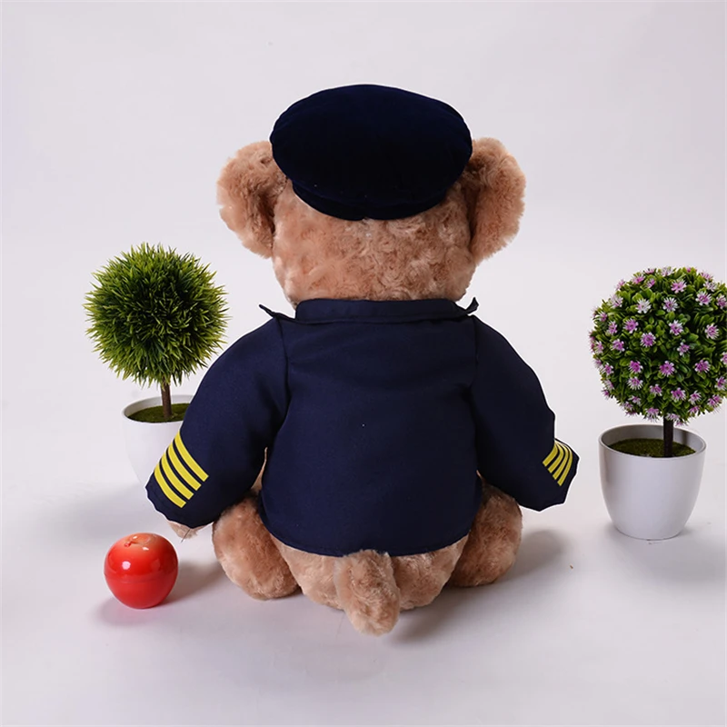 

High Quality Captain Teddy Bear Plush Toy Soft PP Cotton Collection Gifts Stuffed Animals Christmas Birthday Gifts