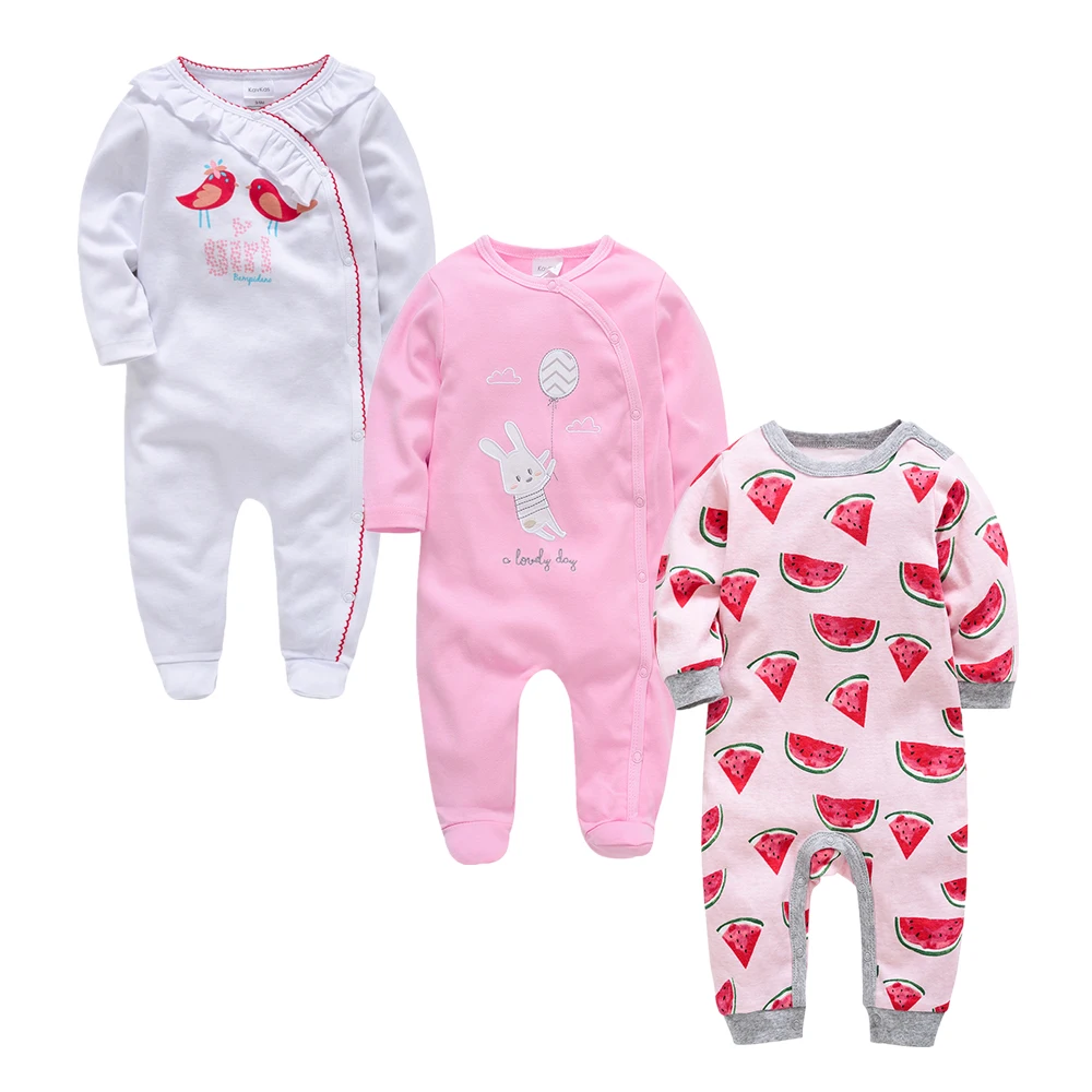 2019 2 3 шт./лот Летний комбинезон для новорожденных мальчиков Хлопковая пижама с