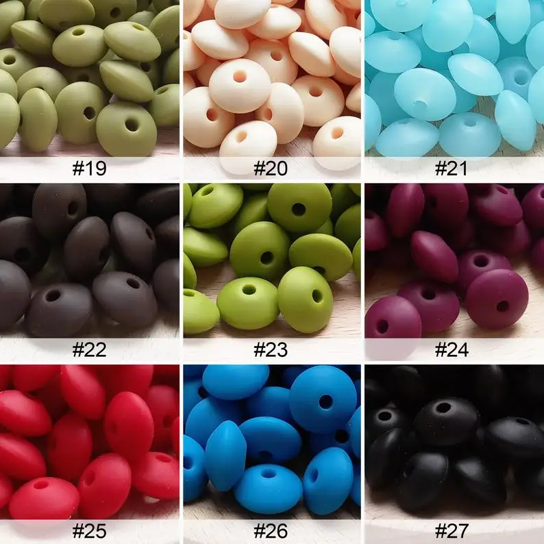 Coffee Saucer Beads Silicone 12mm Bulk BPA free Baby Pacifier teethers | Мать и ребенок