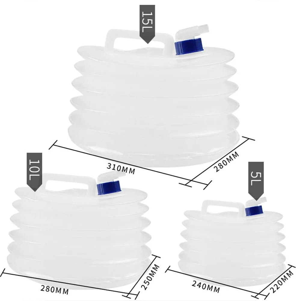 

PE Foldable Water Bucket Food Grade Plastic Made Outdoor Kettle Non-toxic Car Camping Picnic Drinking Water Must Equipment
