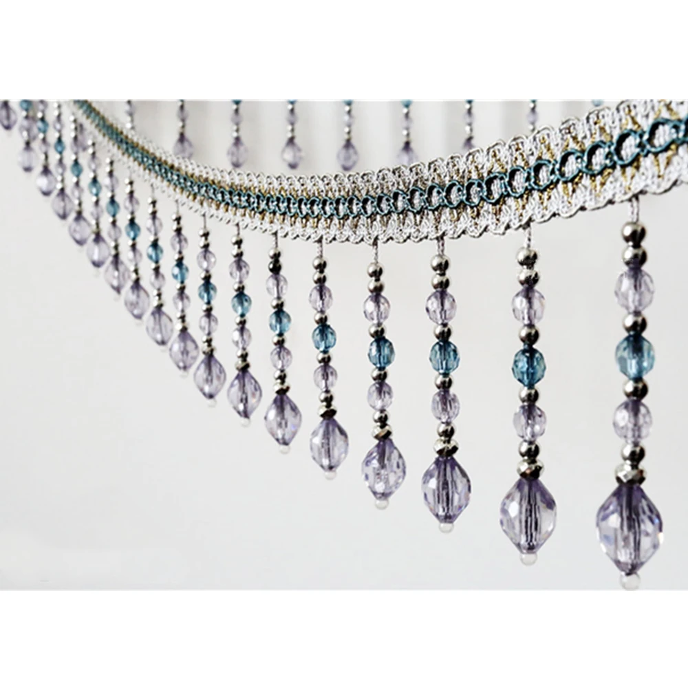 6 метров 12 см ширина кисточка бахрома отделка тыква кристалл бисер для занавесок