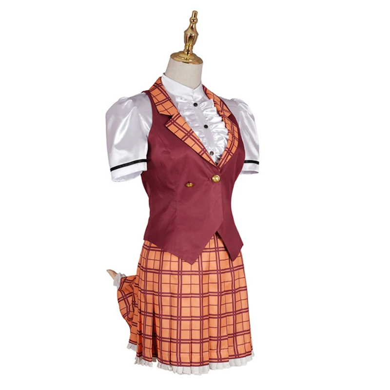 

Maple Girls Uniform Top Skirt Vest Dresses Wig Cat Neko Women Halloween Costume Party Disfraz Anime NEKOPARA Cosplay Costumes
