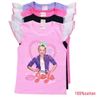 2020 Детская летняя футболка для девочек, одежда с принтом JOJO Siwa, топы с коротким рукавом, футболки, детская хлопковая Футболка с мультяшным рисунком