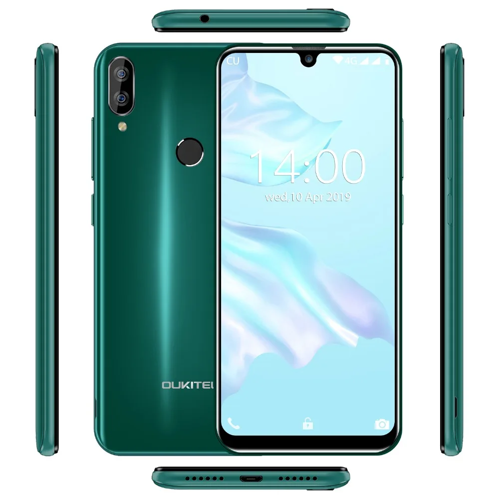OUKITEL C16 Pro 5,7" 19:9 экран капли 3 ГБ 32 ГБ смартфон MTK6761P четырехъядерный отпечаток пальца LTE 2600 мАч Мобильный телефон для распознавания лица