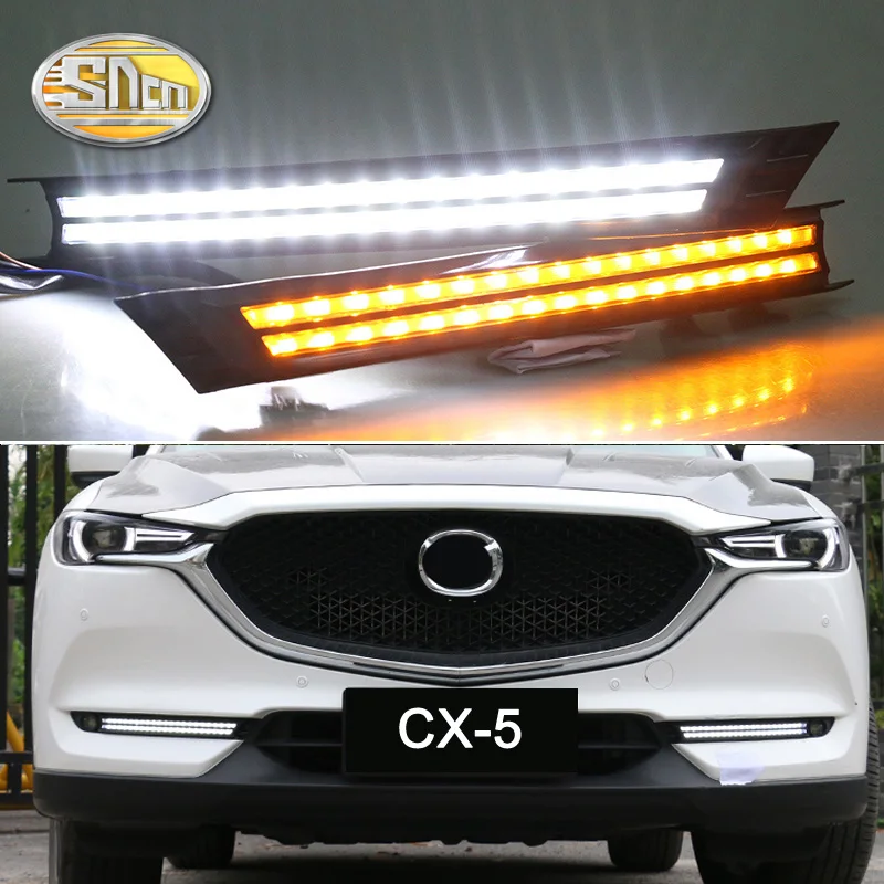 Для Mazda CX 5 CX5 CX8 8 2017 2018 дневной ходовой светильник светодиодный DRL противотуманный
