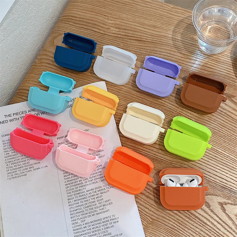 

12 Pure Colors Silicone Apple AirPods 1 2 Pro Case Cover Phone Earbuds Accessories Airpod Case Air Pods Case Airpods Pro Case