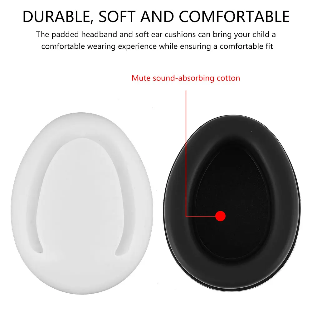 Детские шумоподавляющие наушники защитники ушей с регулируемой повязкой мягкие