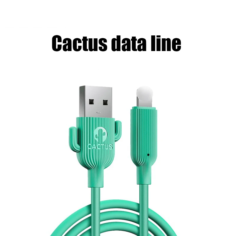 Micro USB кабель 2.4A кактус Быстрая зарядка для передачи данных HuaWei samsung Xiaomi Android