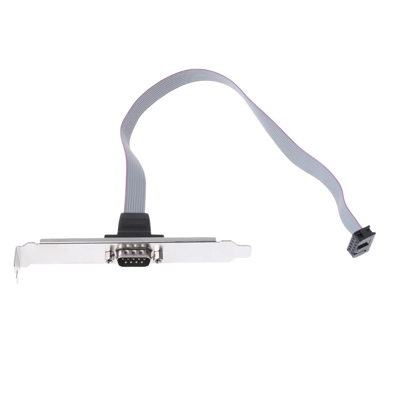 

1pc 9 pin Female to DB9 RS232 Serial Motherboard Com Port Ribbon Cable Connector Bracket