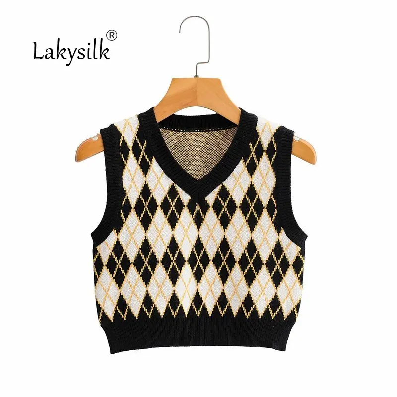 Высокое качество женский свитер жилет с v-образным вырезом вязаные зимние теплые