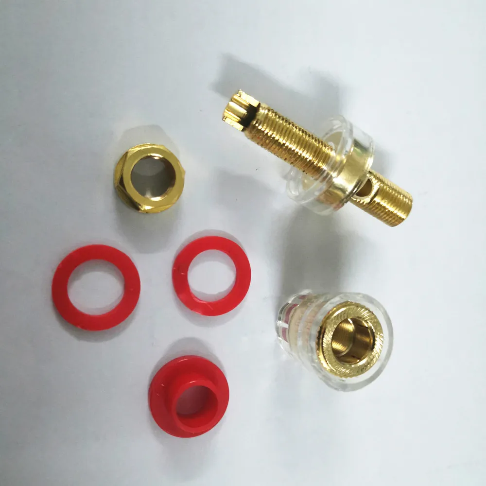 4 мм штыревой штырь латунный позолоченный Hifi терминалы связывания банан разъем