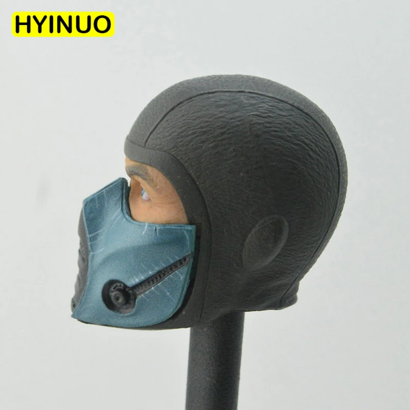 

Custom 1/6 Scale Mask Removable Mysterious Ninja Death Stare Eyes Edition Head Sculpt Headplay for 12" HT Action Figure Body