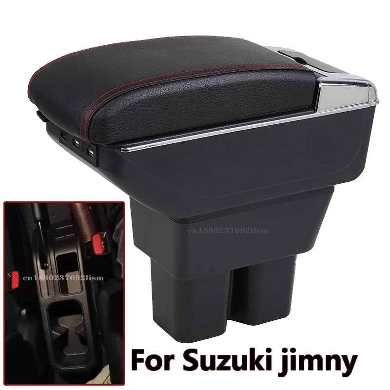 

Для Suzuki Jimny подлокотник Jimny 2020 2019 2018 2017 JB74 модифицированные детали ящик для хранения в подлокотнике автомобиля коробка аксессуары для автомобильного интерьера, USB
