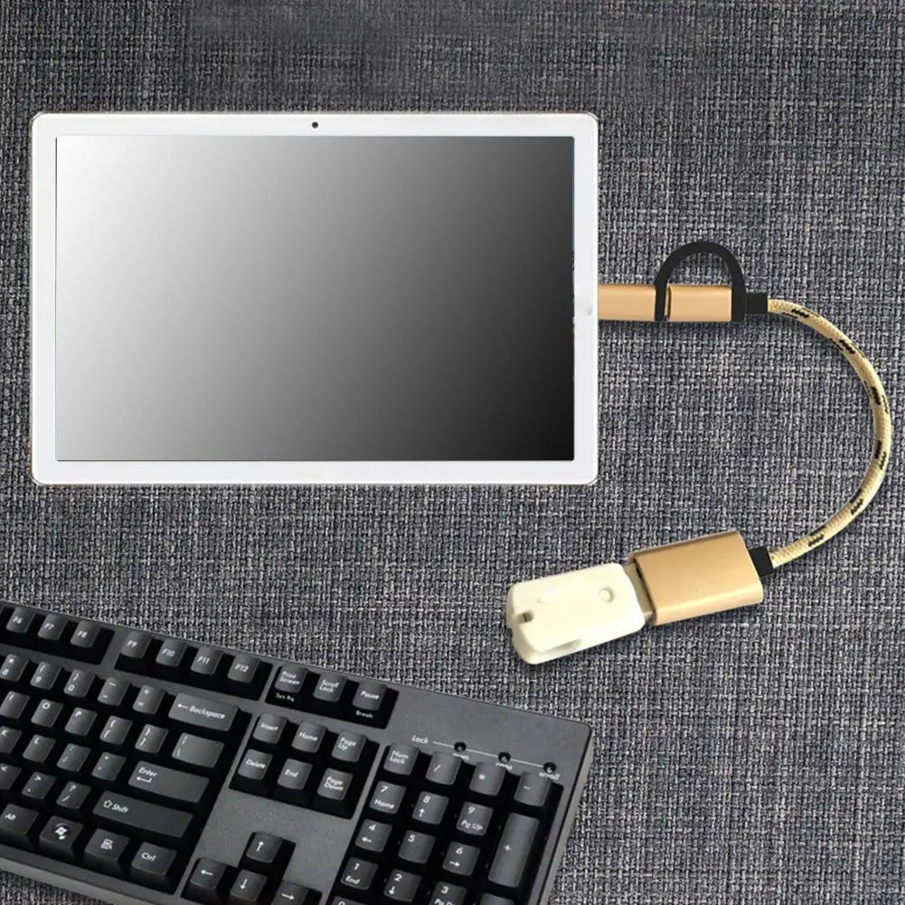 2 в 1 OTG адаптер USB кабель для передачи данных 3 0 Универсальный золотого