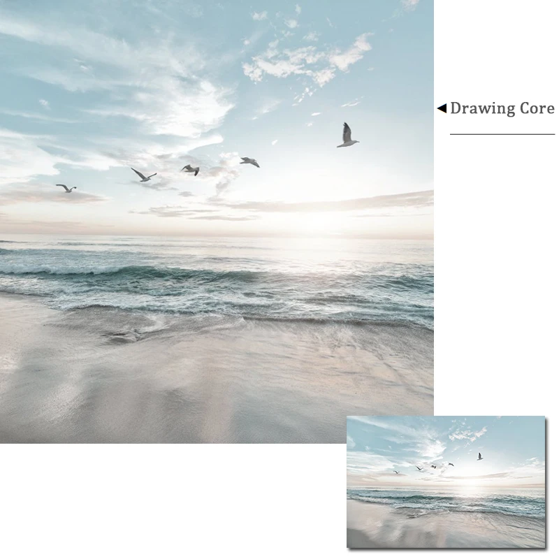 Nordic плакат с принтом цитатой пейзаж Картина на холсте Пляж океан волны стены