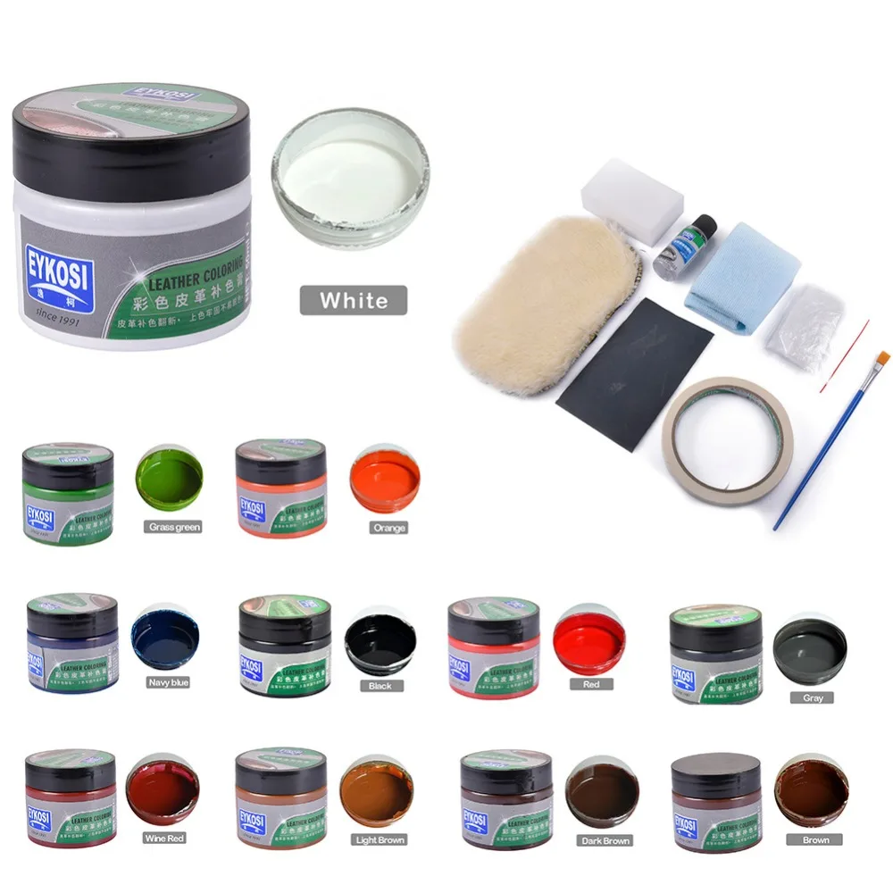 New Car Leather Recoloring Balm Renew Restore Repair Color To Faded Scratched Leather For Home Couches Car Leather Seats