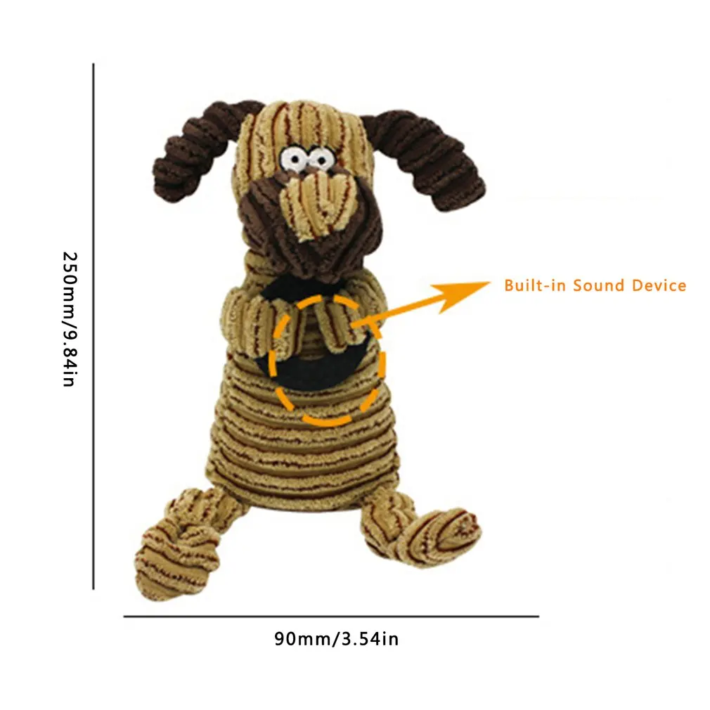 

Plush Dog Toy Squeaky Interactive Puppy Dog Toys With Crinkle Paper Durable Chew Toys For Small Medium Dogs