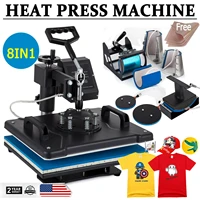 heat press tools 15x12 8 in1 t shirt hot press prensa heatpress sublimation printing shirt machine transfer machine swing away