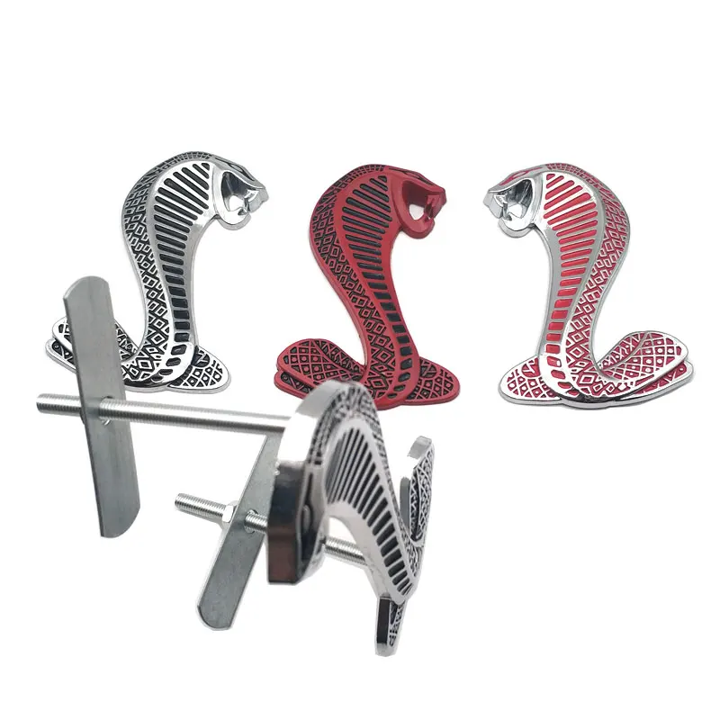 Автомобильный Стайлинг передняя решетка змея Металлическая Эмблема аксессуары