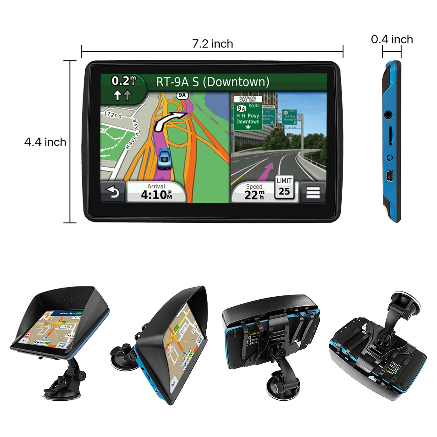 Устройство навигации 7 дюймовый GPS навигатор ЖК экран FM Navitel saatellite navigationFree