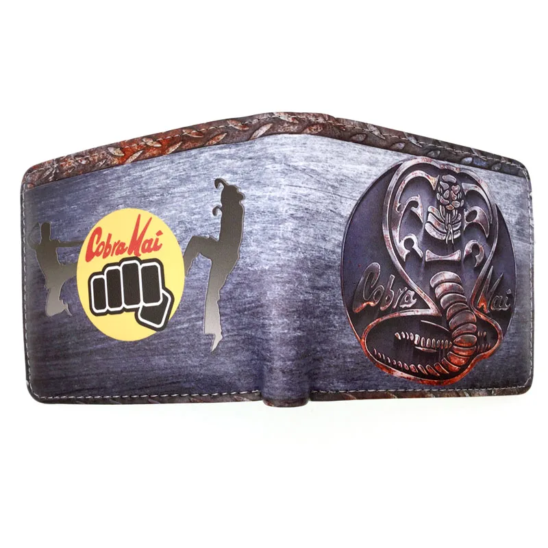 Cobra Kai Для мужчин из искусственной кожи бумажник короткий тонкий мужской кошелек